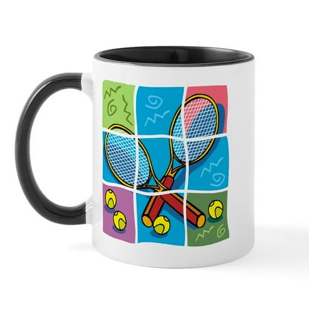 

CafePress - Tennis Puzzle Mug - 11 oz Ceramic Mug - Novelty Coffee Tea Cup