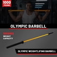 thumbnail image 5 of Olympic Barbell Bar,500bl,700bl,1000bl, Capacity Available with Hard Chrome Sleeves for Gym Home Exercises, Yellow Barbell Bar Weightlifting and Powerlifting, 5 of 5