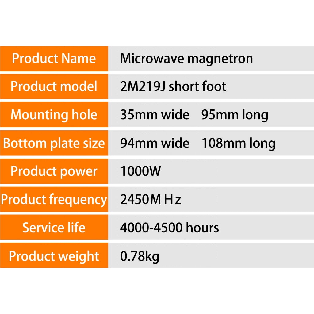 CIYISON 20120811 2M219J 1000W Universal Microwave Oven Magnetron Air Cooled Repair Parts