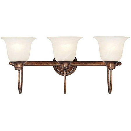 Granada 3-Light Bath/Wall Fixture, Antique Copper