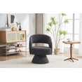 thumbnail image 2 of Swivel Accent Chair Armchair, Mid Century 360 Degree Swivel Barrel Accent Sofa Chairs, Upholstered Round Armchairs Fabric Chair for Living Room, Bedroom, Office, Waiting Rooms, Grey Teddy, 2 of 8
