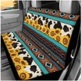 thumbnail image 3 of KUIFORTI Sunflower Cow Print Auto Seat Covers Set of 14 with Headrest Covers for Cars Auto Center Console Pad Car Steering Wheel Cover Seat Belt Pads Fit for Cars Sedan SUV, 3 of 6