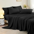 thumbnail image 4 of Black Queen Comforter Set with Sheets - 7 Pieces Bed in a Bag Queen Size Beddding Sets, Solid Lightweight Reversible Bed Set with Comforter, Sheets, Pillowcases & Shams, 4 of 14