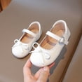 thumbnail image 2 of Girls Bow Decor Mary Jane Flat Shoes with Heart Buckle Scalloped Edge Soft Sole Dress Shoes Cute Princess Shoes, 2 of 7