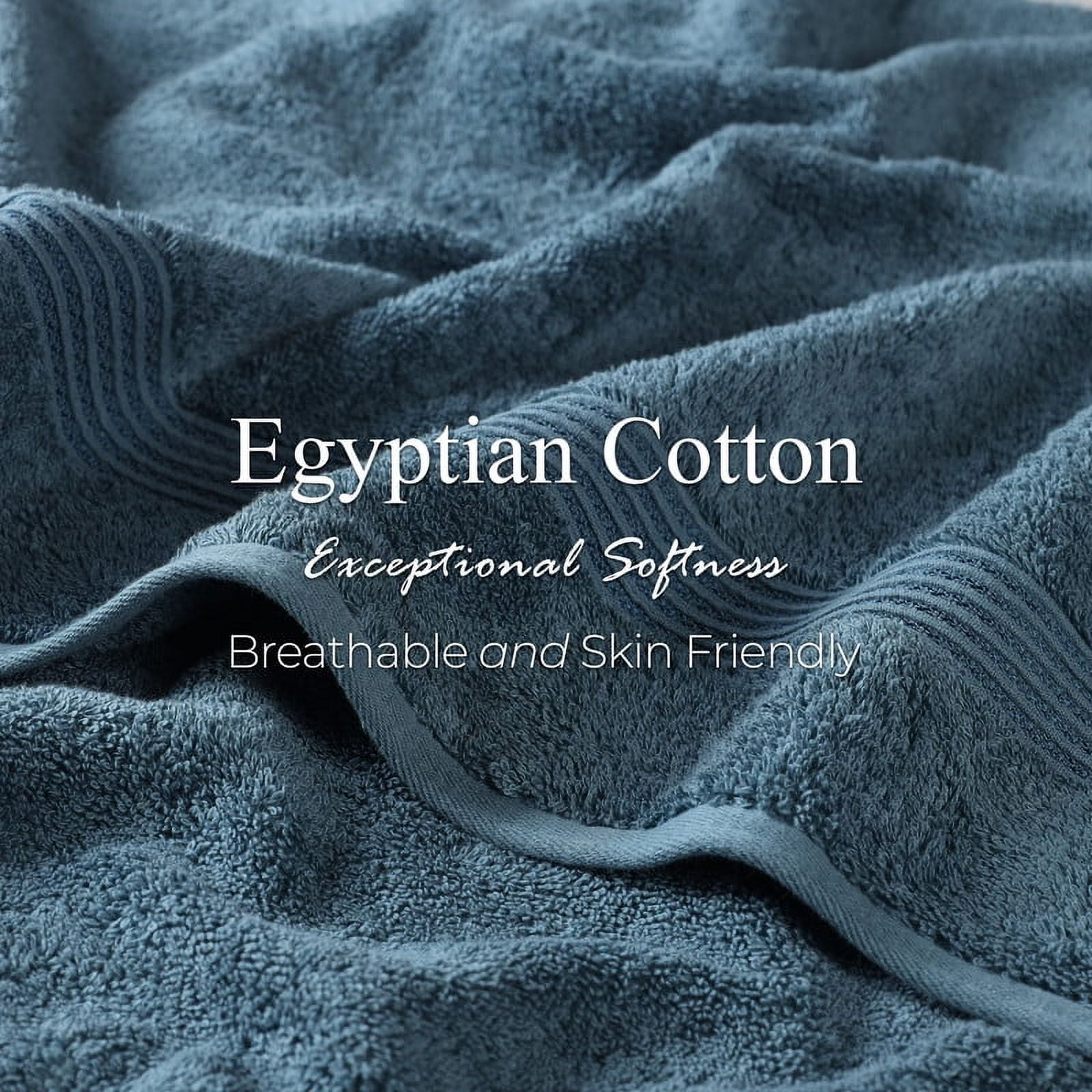 Superior Egyptian Cotton Absorbent Sapphire Bath Towel Set of 4
