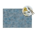 thumbnail image 4 of YFYANG Washable Heat-Resistant Placemats, 70% PVC/30% Polyester, Vintage Leaf Floral Graffiti Kitchen Table Mat, 12" x 18" 1 Piece, 4 of 6