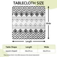 thumbnail image 2 of Square Tablecloth Artistic Aesthetic Style, Backed Waterproof Vinyl, Elastic Fitted, Durable, Easy Clean for 34-36 Tables, 2 of 6