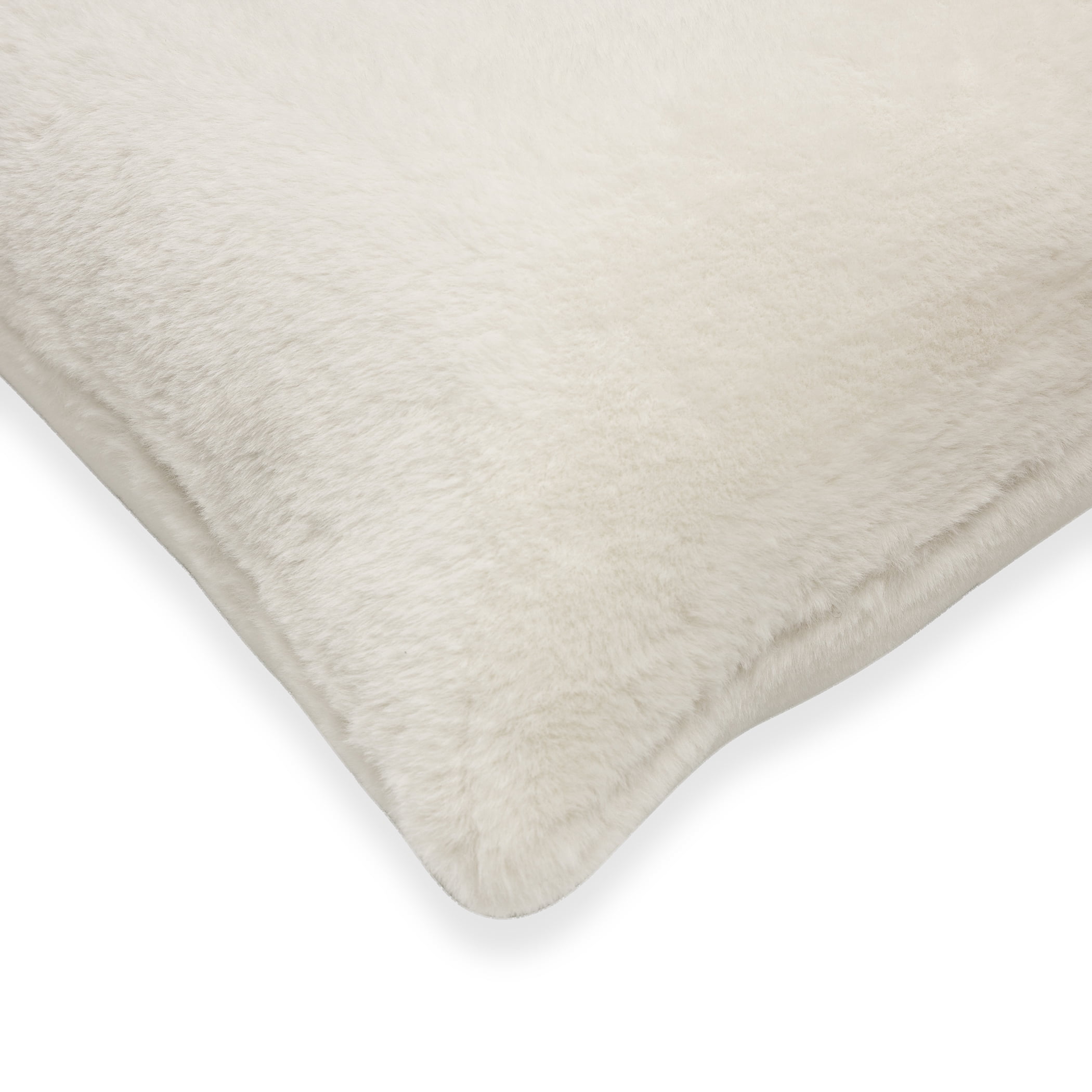 (2 pack) Mainstays Faux Rabbit Fur Throw Pillow 18"x18" Square