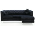 thumbnail image 4 of Glory Furniture Pompano Velvet Sofa Chaise in Black, 4 of 8