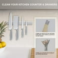 thumbnail image 3 of 12 Inch Magnetic Knife Strip, Premium Stainless Steel Kitchen Utensil Holder, 3 of 4