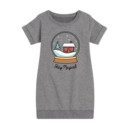 

Instant Message - Stay Magical Snow Globe - Toddler & Youth Girls Fleece Dress