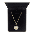 thumbnail image 2 of Collar Girasol Para Mujer Dijes Cadena Chapado en oro 18k mujeres dama con Piedras De Zirconia Brillante, 2 of 4
