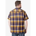 thumbnail image 3 of KingSize Men's Big & Tall Plaid Wrinkle-Resistant Short Sleeve Button Down, 3 of 5