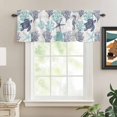 thumbnail image 2 of Rod Pocket Window Valances Blue Sea Turtle Ocean Coral Short Kitchen Curtains Sea Starfish Seahorse Window Treatment Drapes for Bedroom Bathroom Living Room 60x18In,1 Panel, 2 of 9