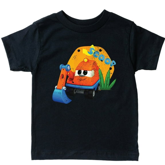 Leo the Truck Scoop Name Distressed - Toddler Short Sleeve Graphic T-Shirt