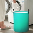thumbnail image 5 of Goofa Turquoise Light Blue Printed Circular Hamper,Laundry Basket with Handles,Storage Baskets Foldable,Large Capacity Laundry Hamper-, 5 of 6