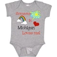 thumbnail image 3 of Inktastic Someone in Michigan Loves Me Boys or Girls Baby Bodysuit, 3 of 5