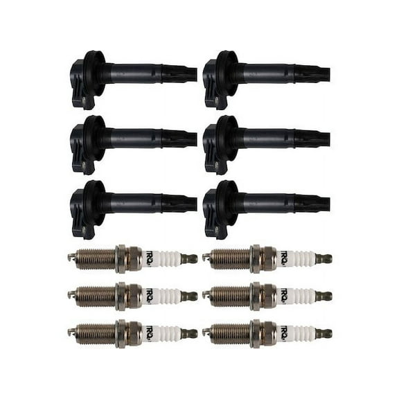 Ignition Coil and Spark Plug Kit 12 Piece - Compatible with 2017 - 2019 Ford Explorer 3.5L V6 Naturally Aspirated 2018