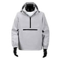 thumbnail image 5 of gbyLJF Half Zipper Pullover Tops for Men Loose Fit Solid Color Hoodie Round Neck Long Sleeve Hooded Windbreaker Casual Mens Sweatshirt, 5 of 6