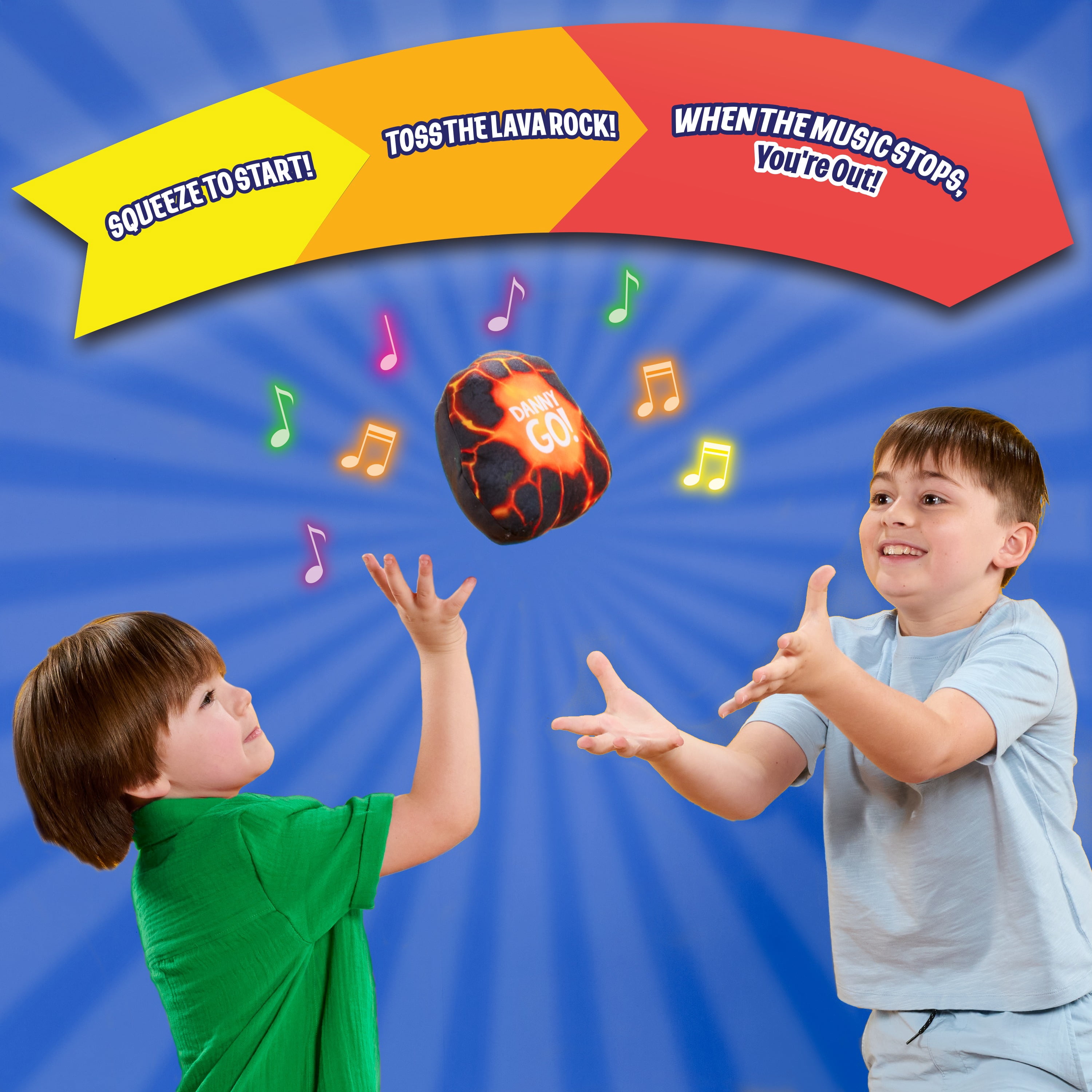 Danny Go! Hot Hot Lava Rock Game, Interactive Toss Game with Lights and Music for Ages 3 and Up