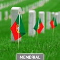 thumbnail image 5 of G128 50 Pack Handheld Portugal Portuguese Stick Flags | 8x12 In | Printed 150D Polyester, Country Flag, Solid Wooden Stick, Spear Gold Tip, 5 of 10