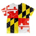 thumbnail image 2 of Maryland Vintage Distressed State Flag All Over Toddler T Shirt Multi 4T, 2 of 2