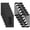 Black-6 Pack, variant on White 6 Pack Brush Wall Plate Single Gang Cable Access for Home Theater Systems