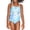 Blue Tie Dye, variant on Girl's UPF 50+ Stretch Razor Back One-Piece Quick Dry Swimsuit (Black/Hyper Pink, 5/6)