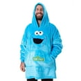 thumbnail image 1 of Sesame Street  Adult Cookie Monster Blanket Hoodie, 1 of 2
