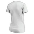 thumbnail image 3 of Women's White Tampa Bay Rays Floral Arched Logo V-Neck T-Shirt, 3 of 3