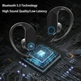 thumbnail image 6 of Wireless Earbuds with Charging Case,Bluetooth 5.3 Headphones Digital Display 48 Hrs Playtime Sports Ear Buds with Earhook Deep Bass IPX6 Waterproof Earphones for TV Phone Laptop - Black, 6 of 7