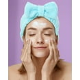 thumbnail image 5 of Bliss Women's Spa Headband - 2 Pack Microfiber Makeup Headband with Bow - Hair Band for Washing Face, Facials, Skincare, Shower, 5 of 6