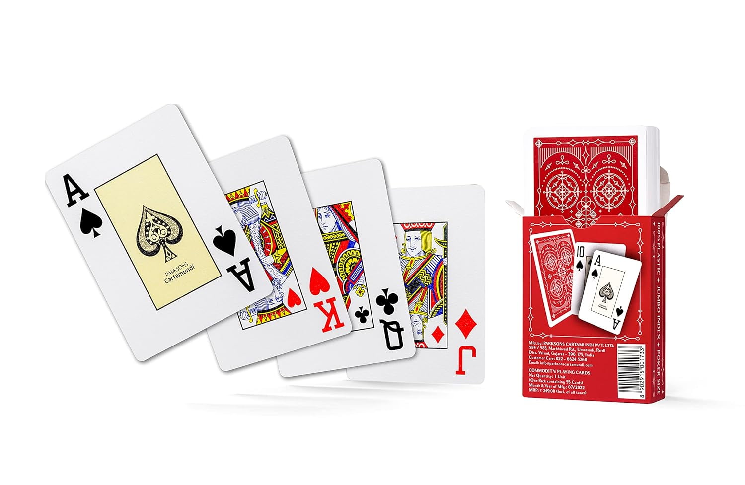 Seyfrieds 55 Cannabis Poker Karten – Bridge & Poker Set Mit Hanf-Motiven, Silber-Optik