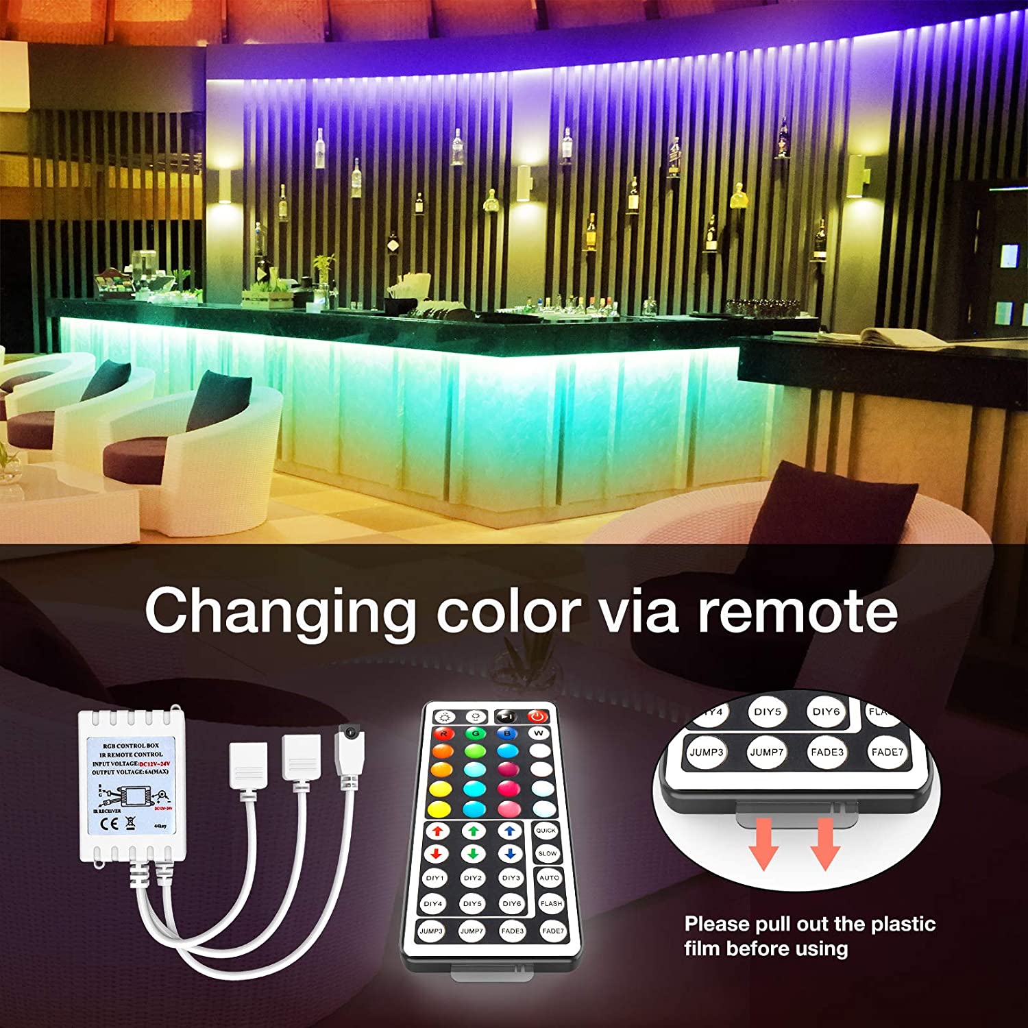 Daybetter 100ft Led Strip Lights with Remote and Power Supply photo 3