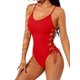thumbnail image 2 of Traje de Baño de una Pieza para Mujer Traje de Baño de una Pieza con Abertura Alta para Mujer Traje de Baño de una Pieza Rojo S, 2 of 7