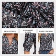 thumbnail image 6 of Whoinshop Summer Tops for Women 2026 Trendy Dressy Casual Blouse Puff Short Sleeve Shirts Knit Henley V Neck T Shirt Tunic, 6 of 7