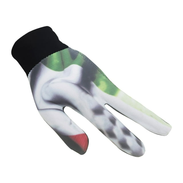Guante de billar de 3 dedos DYNWAVEMX mano izquierda antideslizante cómodo Elástico para adultos Estilo C
