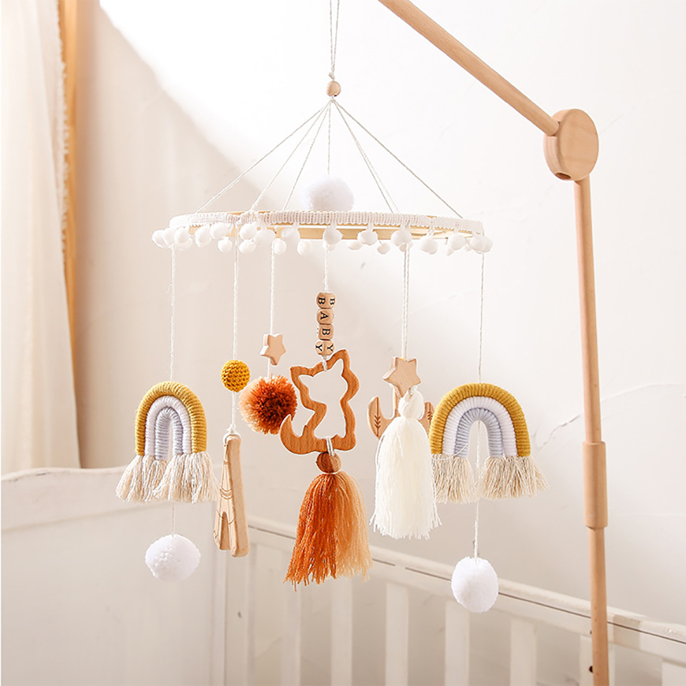 Baby Nursery Crib Mobile, Wooden Hanging Ceiling Decoration for Newborns, Boys & Girls, Baby Shower Gift
