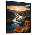 thumbnail image 2 of Designart "Autumn in the USA Forest s Fall Elegance II" Landscape & Nature Floater Framed Canvas Wall Art, 2 of 7