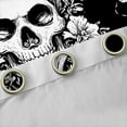 thumbnail image 4 of jejeloiu Spooky Gothic Blackout Curtains Set of 2 (52x84 Each),Skull Flower Pattern Window Curtains,White Black Curtains and Drapes For Men Women,Super Cozy Room Decor, 4 of 6