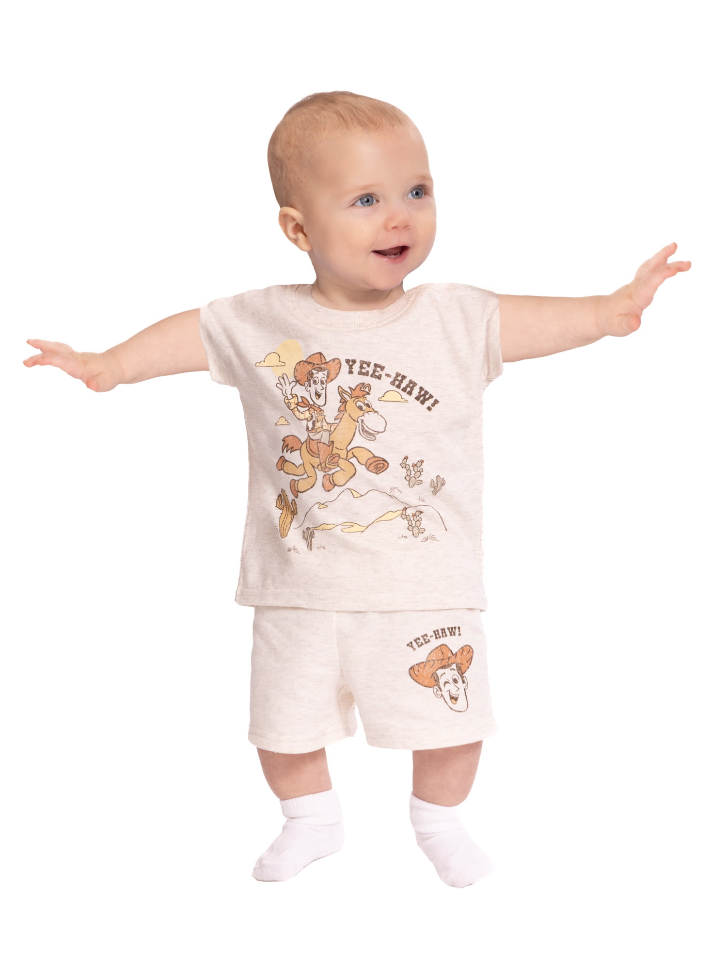 Toy Story Baby Boys' Short Sleeve Graphic Tee and Shorts Set, 2-Piece, Sizes 0/3M-24M