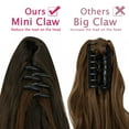 thumbnail image 4 of SAYFUT 18" Hair Extensions Long Big Wavy Claw Curly Ponytail Min Claw Clip in Hair Piece Pony Tail Synthetic Ponytail Hair Extension (Black, Medium Brown, Blonde), 4 of 7