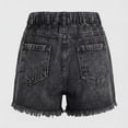 thumbnail image 4 of RMGVDSD Girls Ripped Jeans Shorts Distressed Denim Shorts Girls' Summer High Rise Denim Shorts Raw Hem Straight Leg Shorts Stylish Wear 7-8 Years, 4 of 6
