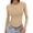 Brown, variant on Women Long Sleeve Compression Workout Tops Athletic Undershirts Lightweight Layering Shirts - GREEN_M