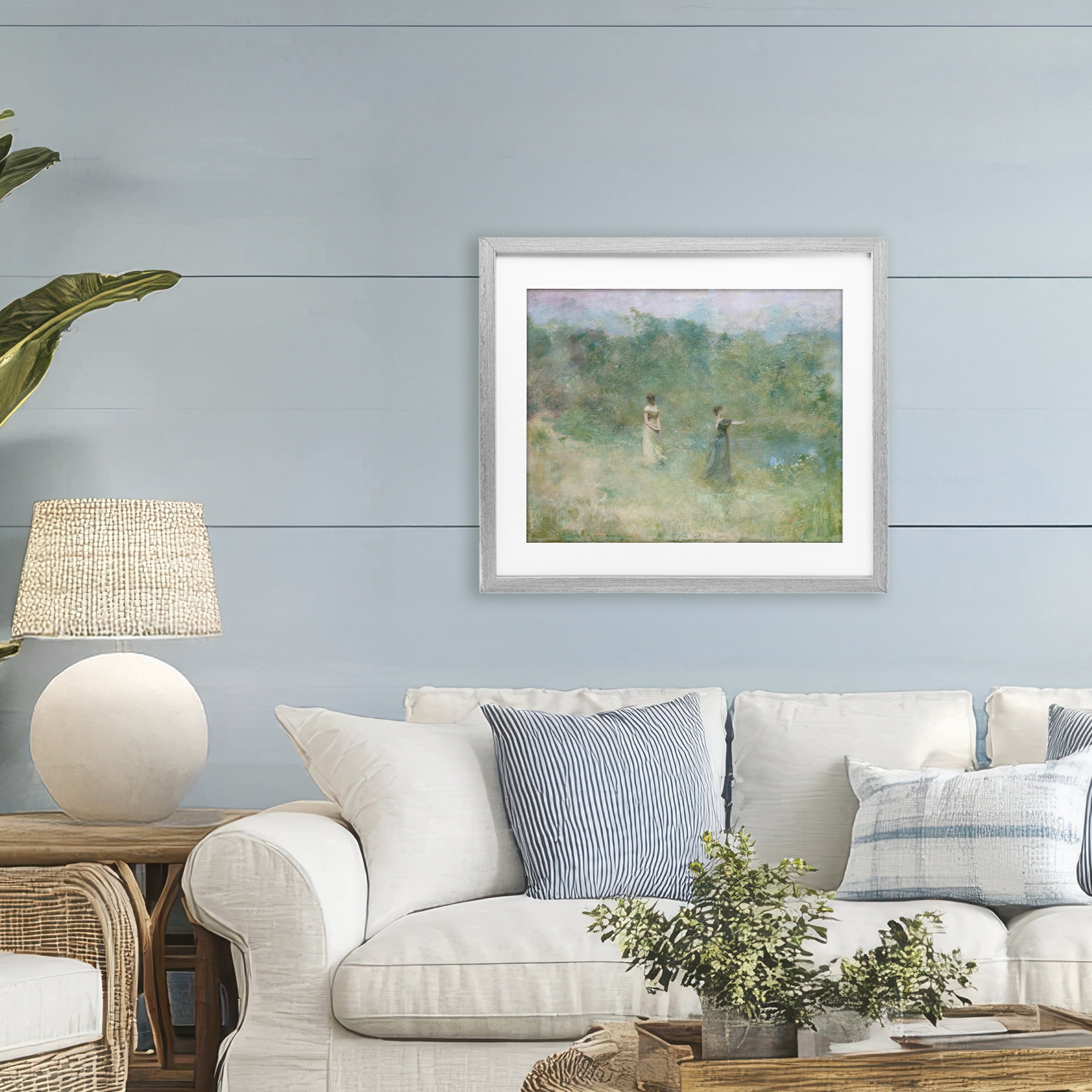 Stupell Industries Vintage Summer Fishing Ladies Gray Framed Print Under Glass, design by Wild Apple Portfolio