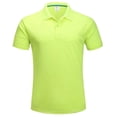 thumbnail image 1 of Polo de Golf Respirant à Séchage Rapide pour Hommes, Manches Courtes en Polyester, Col de Course, T-shirt de Sport, Vert Clair P, 1 of 6