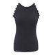 thumbnail image 5 of Top de verano sin mangas de punto para mujer - Camiseta holgada de color liso, 5 of 6