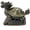 D2 Brass, variant on Brass Feng Shui Money Frog Three Legged Wealth Traditional Frog Money Toad Statue with Set of 5 Lucky Charm Ancient Coins on Red String Home Car Fengshui Decor (E1 Wealth Quadripod)