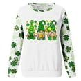 thumbnail image 3 of St Patricks Day Women Tees, Womens Cute Green Shamrocks Printed Tee Long Sleeve Holiday Vacation T Shirts, 3 of 4