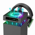thumbnail image 1 of Xbox Series X Ventilateur de Refroidissement avec Éclairage RVB, 3 Vitesses Réglables et Contrôle de la Température, Système de Refroidissement ABS Noir avec Crochet pour Écouteurs et Port d'Extension USB – Dissipation de Chaleur Améliorée pour Microsoft, 1 of 6